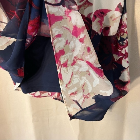 S. Levine Large Asymmetrical Tank Top Style Lined Blouse Gem Neckline - Picture 4 of 11